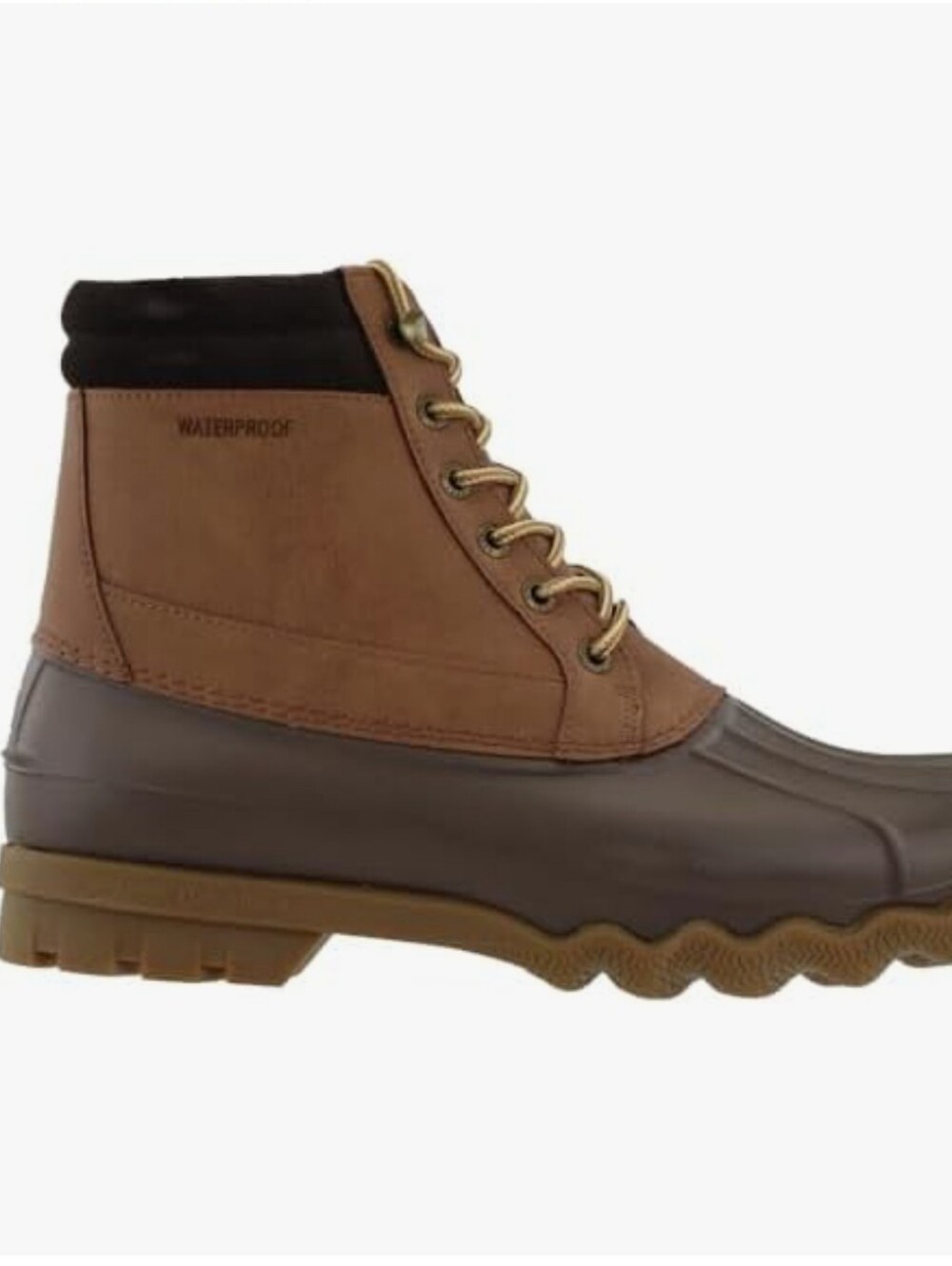 Sperry Brewster Duck Boot,‎ Stain/Water Resistant Leather, Size Men's 10, Brown